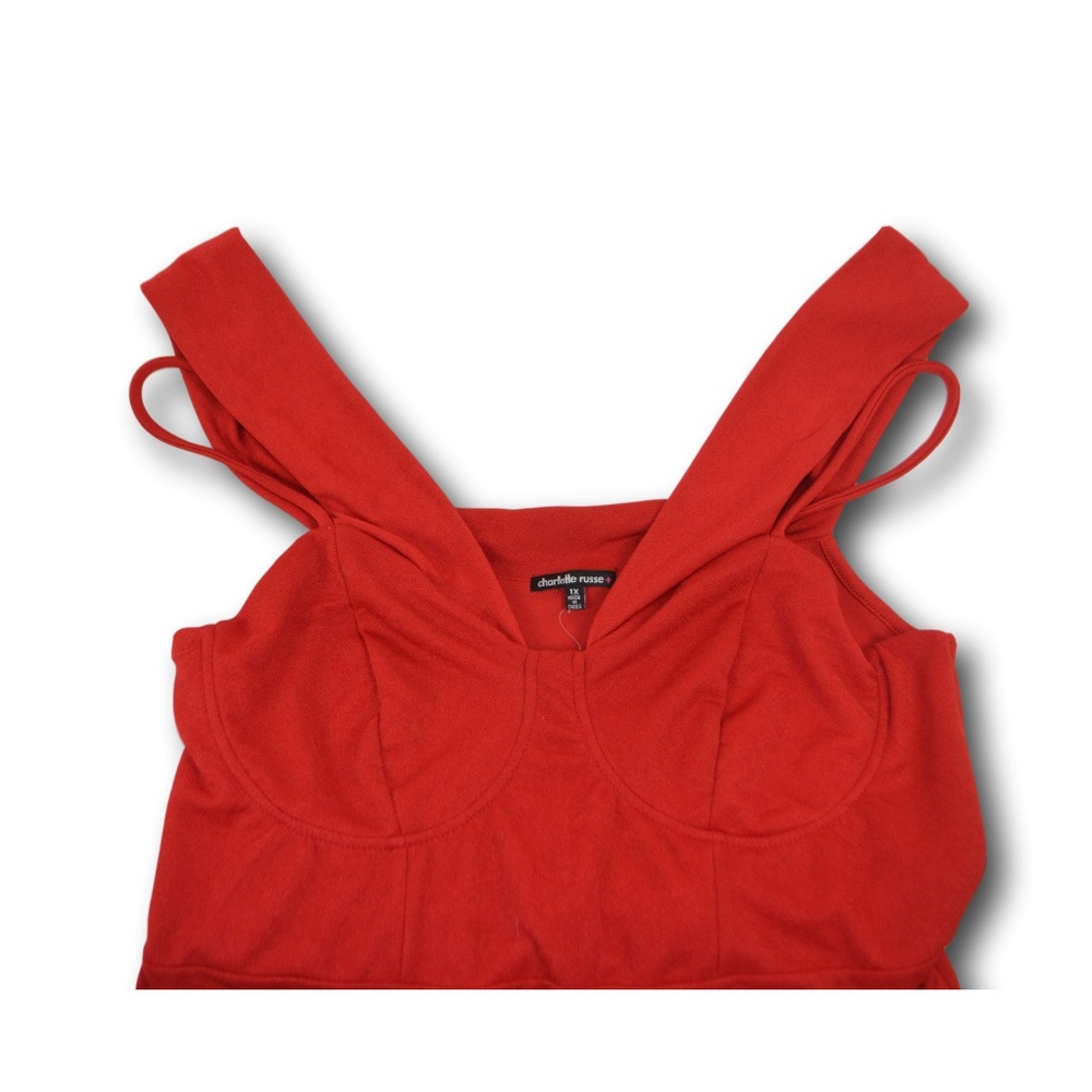 Charlotte Russe - Plus Size Red Empire Style Dress - Picture 2 of 3
